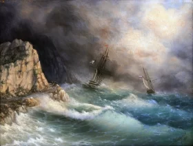 Clash, 1860 by Ivan Aivazovsky