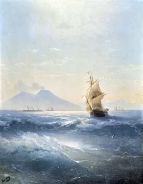 The Bay of Naples with Mount Vesuvius by Ivan Aivazovsky The Bay of Naples with Mount Vesuvius by Ivan Aivazovsky