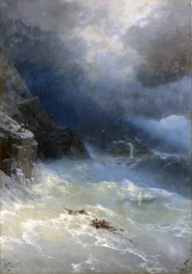 The storm at Cape Aya 1899 by Ivan Aivazovsky The storm at Cape Aya 1899 by Ivan Aivazovsky