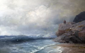 A ship in peril 1894 by Ivan Aivazovsky A ship in peril 1894 by Ivan Aivazovsky