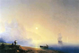 Crimean Tartars on the Sea Shore 1850 by Ivan Aivazovsky Crimean Tartars on the Sea Shore 1850 by Ivan Aivazovsky