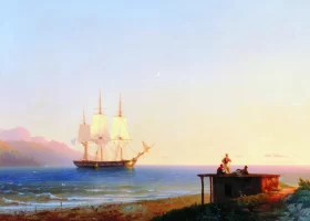 Frigate under sail 1838 by Ivan Aivazovsky Frigate under sail 1838 by Ivan Aivazovsky