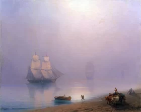 Loading the Ship on a Calm Misty Morning, 1870 by Ivan Aivazovsky Loading the Ship on a Calm Misty Morning, 1870 by Ivan Aivazovsky