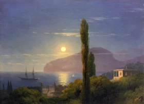 Moonlit Night in Crimea 1859 by Ivan Aivazovsky Moonlit Night in Crimea 1859 by Ivan Aivazovsky
