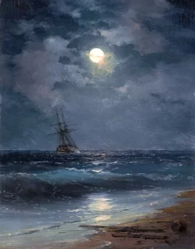 Ship by Moonlight by Ivan Aivazovsky