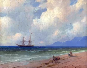 On the shore by Ivan Aivazovsky