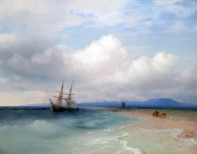 Shipping along the crimean coast by Ivan Aivazovsky