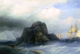 Rocky Island 1855 by Ivan Aivazovsky
