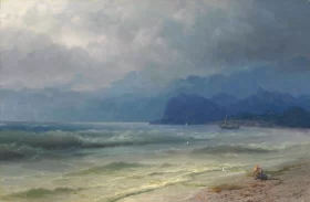 The coast of Koktebel, Crimea by Ivan Aivazovsky