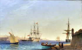 The Port of Valletta on the Island of Malta 1844 by Ivan Aivazovsky