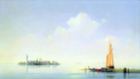 Venetian lagoon. View of the island of San Giorgio 1844 by Ivan Aivazovsky