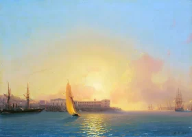 Grafskaya wharf, Sebastopol by Ivan Aivazovsky