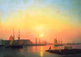 Petersburg Stock Exchange 1847 by Ivan Aivazovsky
