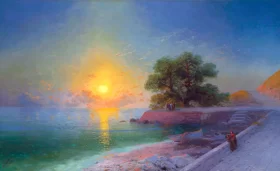 Promenade at sunset, 1869 by Ivan Aivazovsky