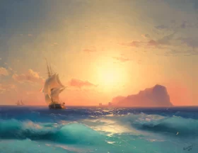 Sunset over Ischia by Ivan Aivazovsky Sunset over Ischia by Ivan Aivazovsky
