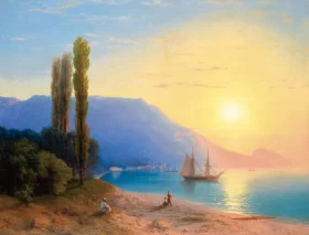 Sunset over Yalta 1861 by Ivan Aivazovsky Sunset over Yalta 1861 by Ivan Aivazovsky