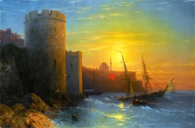 Sunset over Constantinople 1 by Ivan Aivazovsky Sunset over Constantinople 1 by Ivan Aivazovsky