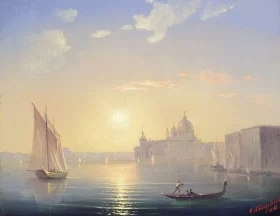 The Canal Grande with a view of Santa Maria della Salute at sunset 1848 by Ivan Aivazovsky The Canal Grande with a view of Santa Maria della Salute at sunset 1848 by Ivan Aivazovsky