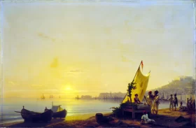 The Bay of Naples 1844 by Ivan Aivazovsky The Bay of Naples 1844 by Ivan Aivazovsky