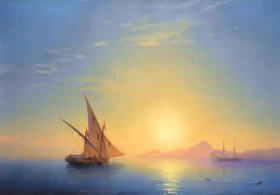 The Island of Ischia at Sunset 1857 by Ivan Aivazovsky The Island of Ischia at Sunset 1857 by Ivan Aivazovsky