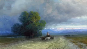The Wagon in a Flooded Valley, 1897 by Ivan Aivazovsky The Wagon in a Flooded Valley, 1897 by Ivan Aivazovsky