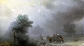 Carriage in a Storm by Ivan Aivazovsky Carriage in a Storm by Ivan Aivazovsky