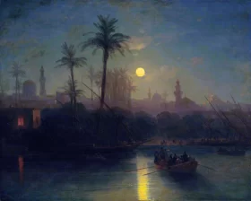 View of the Saladin Citadel from the banks of the Nile, 1871 by Ivan Aivazovsky View of the Saladin Citadel from the banks of the Nile, 1871 by Ivan Aivazovsky