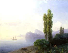 View of the Sudak Bay 1879 by Ivan Aivazovsky View of the Sudak Bay 1879 by Ivan Aivazovsky