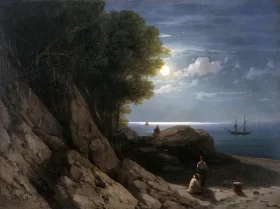 Moonlit Night 1860 by Ivan Aivazovsky Moonlit Night 1860 by Ivan Aivazovsky