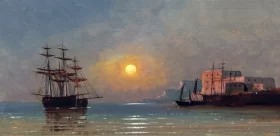 A View of the Sevastopol Bay in the Moonlight by Ivan Aivazovsky A View of the Sevastopol Bay in the Moonlight by Ivan Aivazovsky