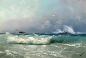 Biarritz 1889 by Ivan Aivazovsky Biarritz 1889 by Ivan Aivazovsky