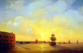 Kronstadt, Fort "Emperor Alexander I" 1844 by Ivan Aivazovsky Kronstadt, Fort "Emperor Alexander I" 1844 by Ivan Aivazovsky