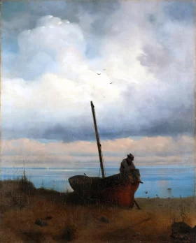 View of the Seashore in the Environs of St Petersburg by Ivan Aivazovsky