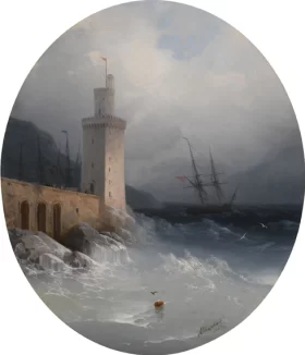 View of the Amalfi Coast, 1865 by Ivan Aivazovsky