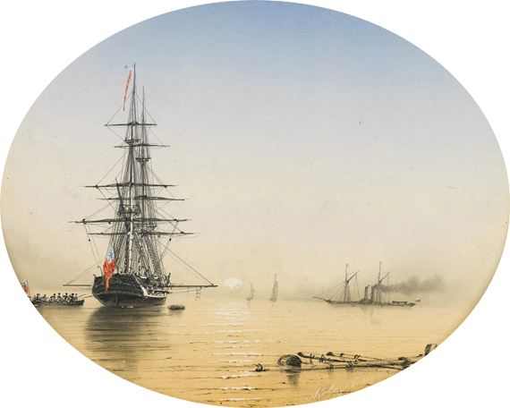 Harbour Scene by Ivan Aivazovsky, oil painting reproduction on canvas Harbour Scene by Ivan Aivazovsky