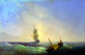 Rescuers from the shipwreck 1844 by Ivan Aivazovsky Rescuers from the shipwreck 1844 by Ivan Aivazovsky