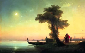 View of the Venetian lagoon 1841 by Ivan Aivazovsky