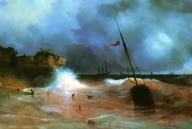 End of Storm 1839 by Ivan Aivazovsky