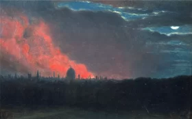 Fire in London, Seen from Hampstead 1826 by John Constable Fire in London, Seen from Hampstead 1826 by John Constable