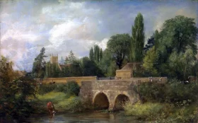 Gillingham Bridge, Dorset 1823 by John Constable
