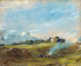 Hampstead Heath, with a Bonfire 1822 by John Constable