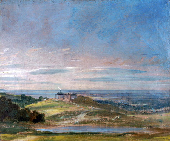 Buildings on rising ground near Hampstead 1821 by John Constable, oil painting reproduction on canvas Buildings on rising ground near Hampstead 1821 by John Constable