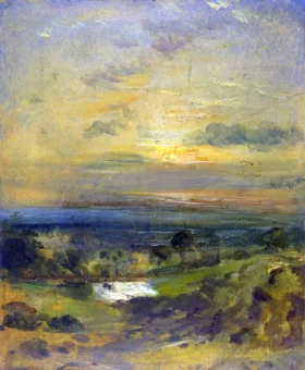 Branch Hill Pond - Evening by John Constable Branch Hill Pond - Evening by John Constable