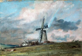 A Windmill on the Downs near Brighton by John Constable A Windmill on the Downs near Brighton by John Constable