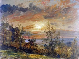 Sketch at Hampstead - Evening by John Constable Sketch at Hampstead - Evening by John Constable