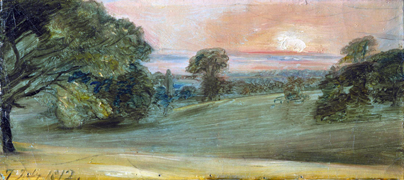 A Landscape near East Bergholt - Evening by John Constable