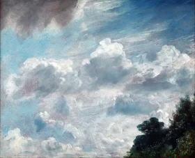 Cloud Study, Hampstead, Tree at Right 1821 by John Constable
