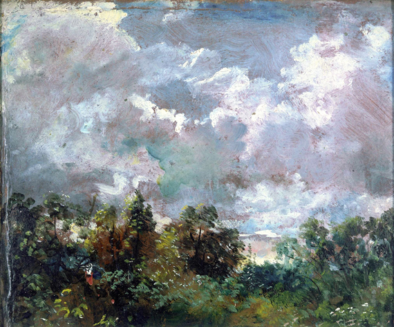 Study of clouds and trees by John Constable