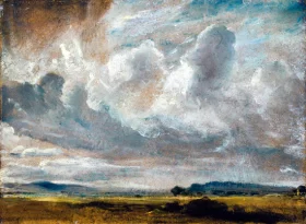 Study of clouds over a landscape by John Constable
