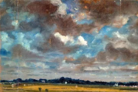 Extensive Landscape with Grey Clouds 1821 by John Constable